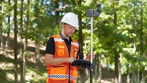 CHCNAV ViLi i100 GNSS RTK receiver in the field